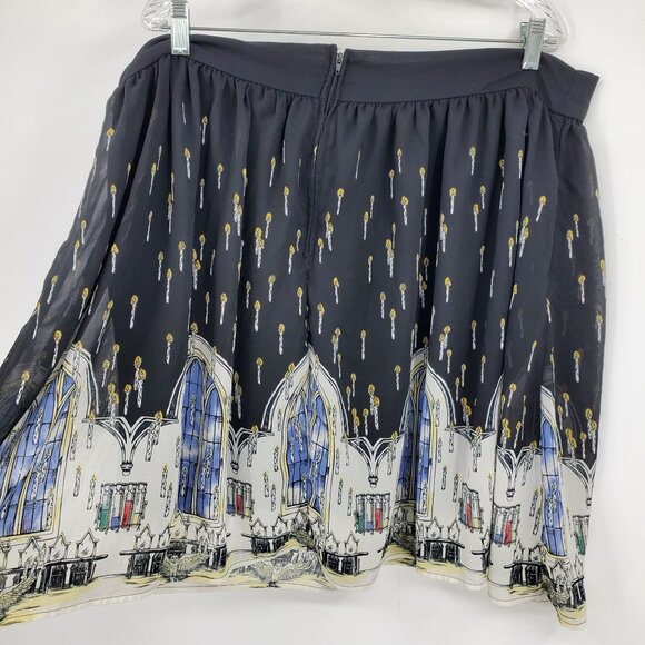 Hot Topic Harry Potter Hogwarts Great Hall Floating Candles Chiffon Skirt 16 - Picture 6 of 7